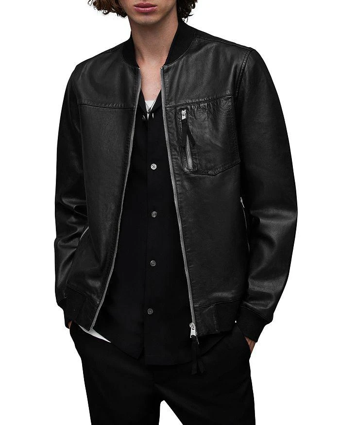 商品ALL SAINTS|Tyro Leather Full Zip Bomber Jacket ,价格¥3581,第1张图片