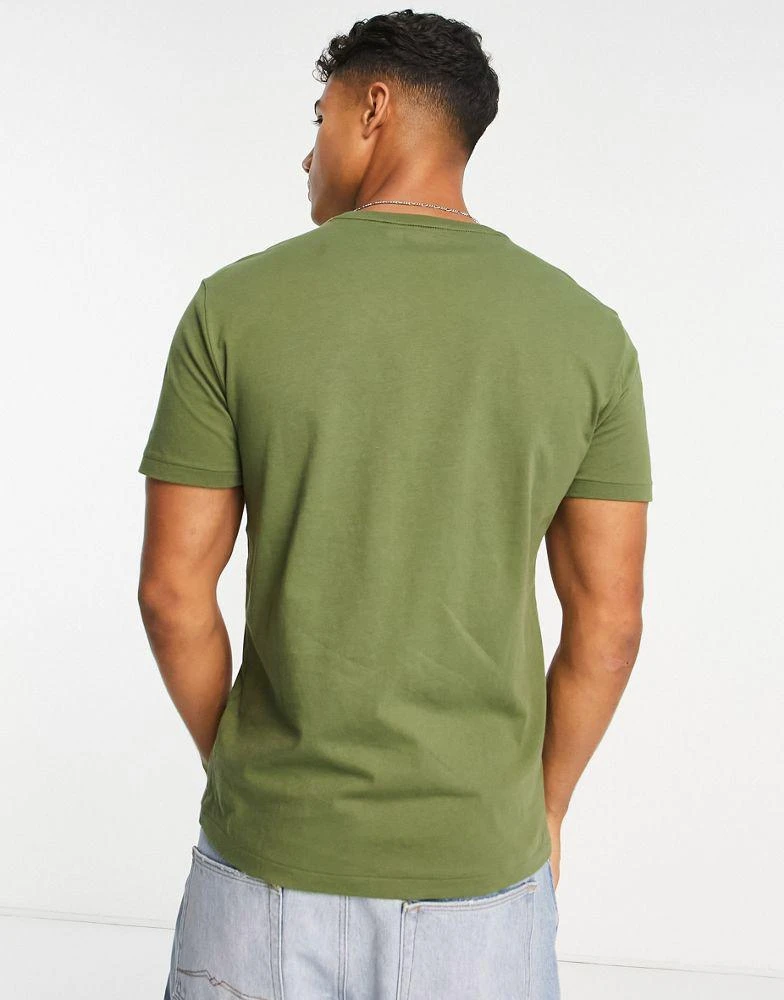 商品Ralph Lauren|Polo Ralph Lauren central icon logo t-shirt custom fit in olive green,价格¥644,第2张图片详细描述