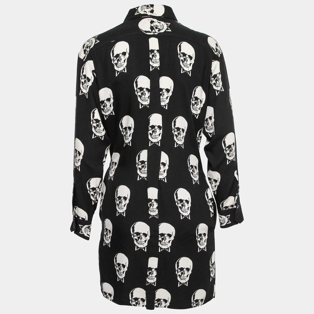 商品[二手商品] Yves Saint Laurent|Saint Laurent Black Skull Print Shirt Dress M,价格¥2512,第2张图片详细描述