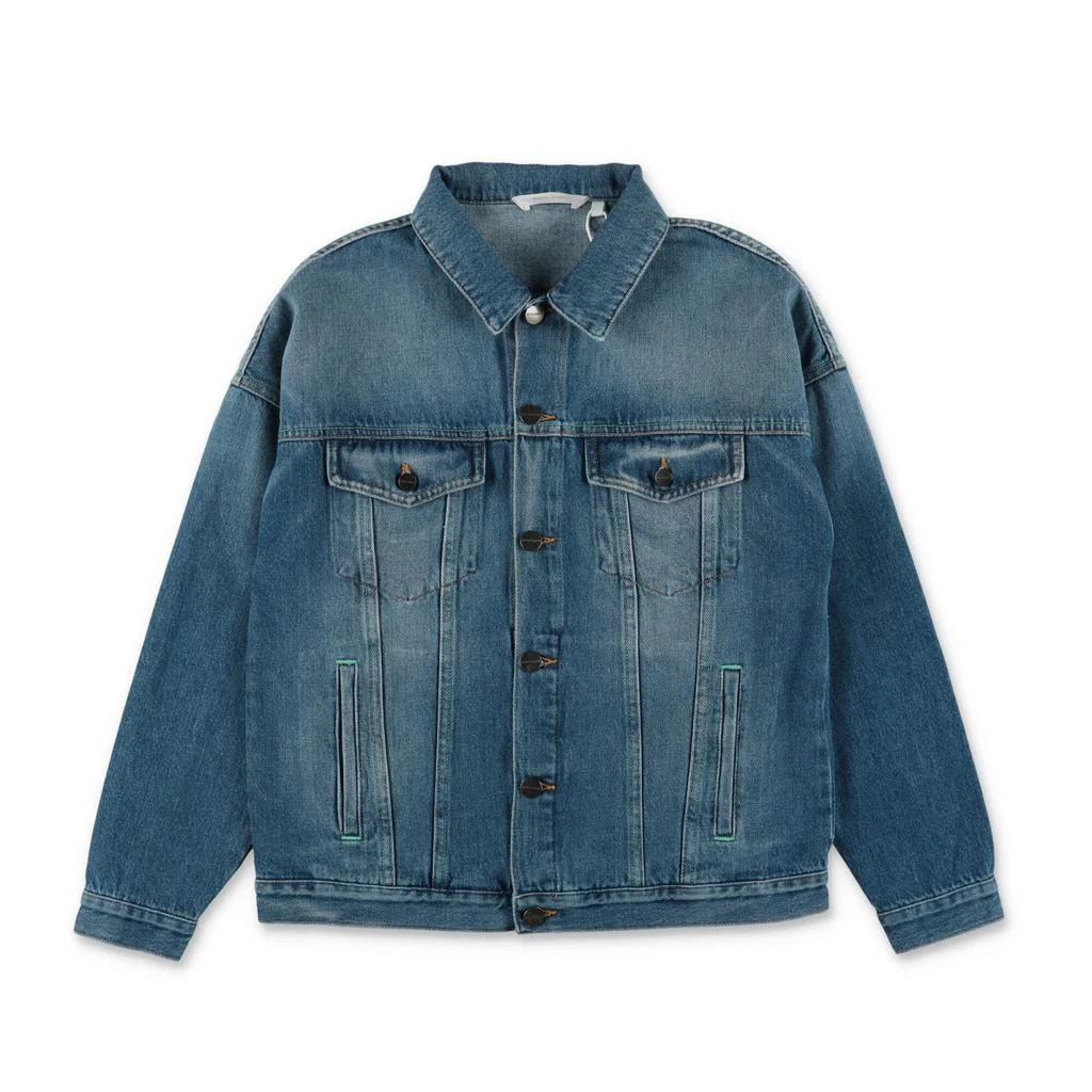 商品Palm Angels|Giacca Blu In Denim Di Cotone Bambino,价格¥3629,第1张图片