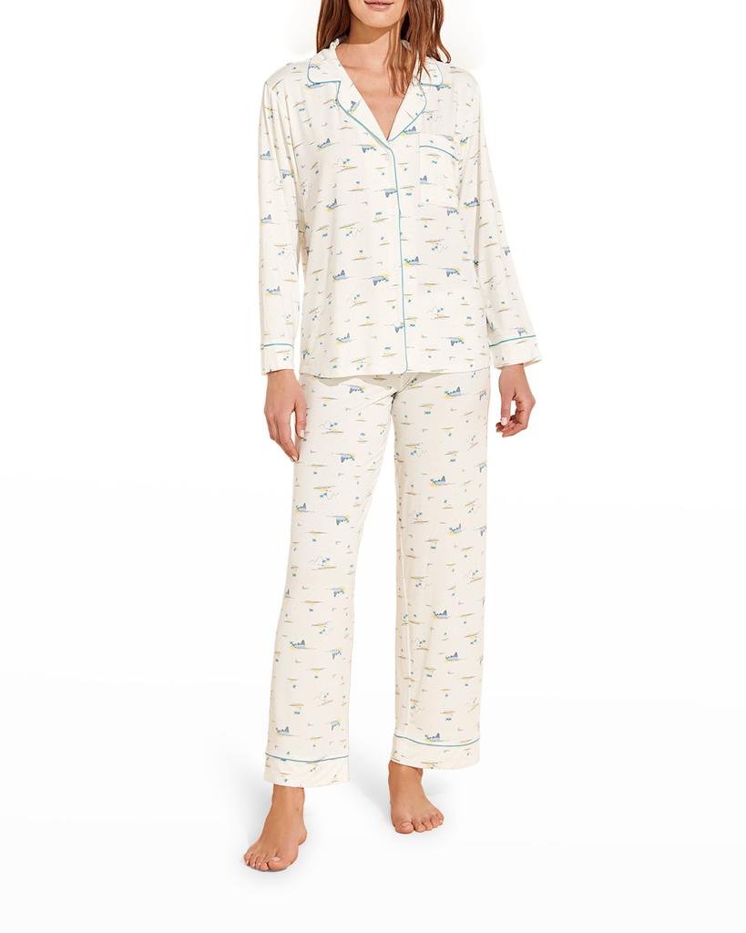 Eberjey | Gisele Printed Cropped Pajama Set 776.49元 商品图片