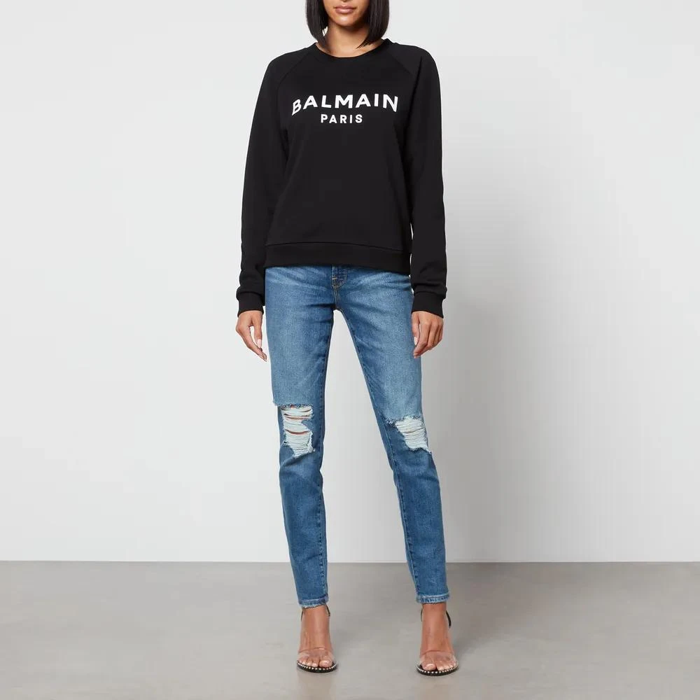 商品Balmain|Balmain Logo-Print Cotton-Jersey Sweatshirt,价格¥3141,第3张图片详细描述