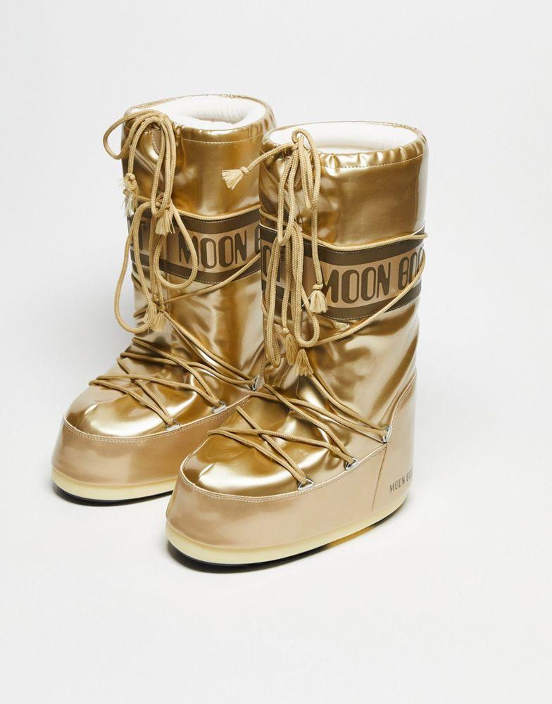 Moon Boot Vinile snowboots in gold商品第1张图片规格展示