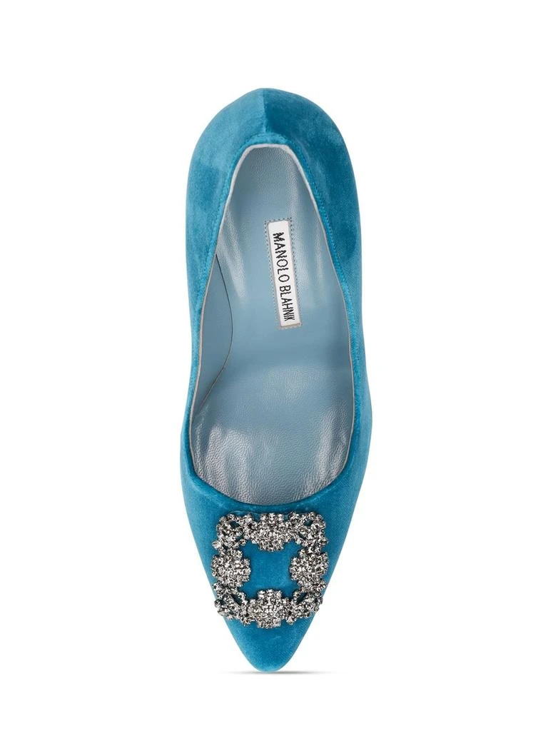 商品Manolo Blahnik|105mm Hangisi Velvet Pumps,价格¥8683,第4张图片详细描述