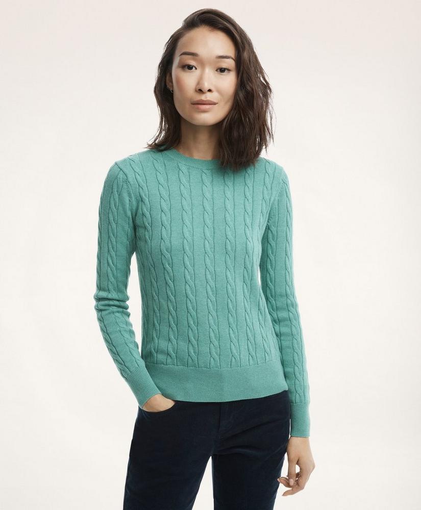 商品Brooks Brothers|Supima® Cotton Cable Sweater,价格¥824,第1张图片