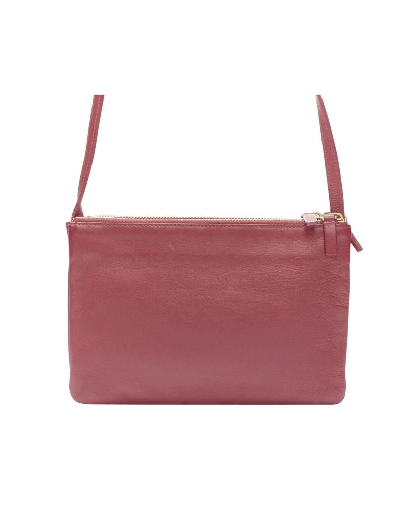 商品[二手商品] Celine|OLD CELINE Phoebe Philo Trio red gold zip triple snap pouch crossbody bag,价格¥11242,第5张图片详细描述