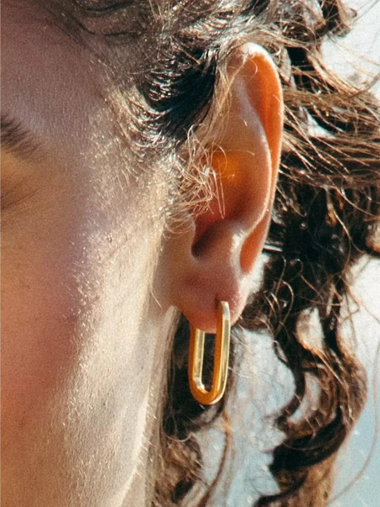 商品brook & york|Aurora 14K Gold-Vermeil Hoop Earrings,价格¥659,第2张图片详细描述