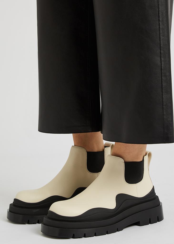 商品Bottega Veneta|Tire off-white leather Chelsea boots,价格¥7089,第7张图片详细描述