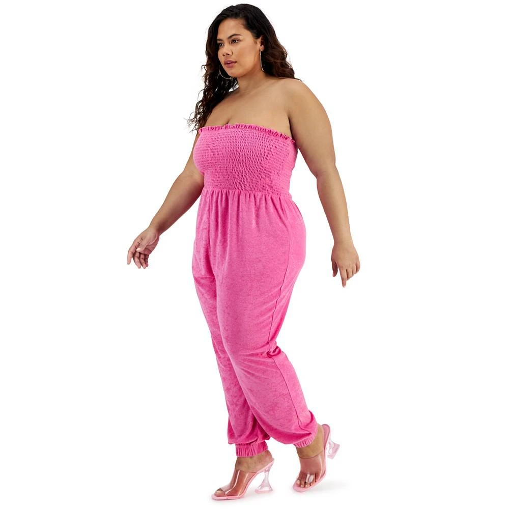 商品Love, Fire|Trendy Plus Size Terry Strapless Jumpsuit,价格¥208,第3张图片详细描述