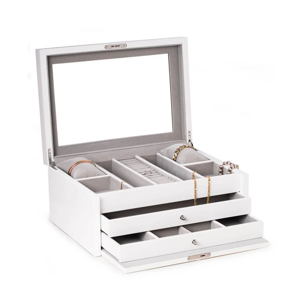 商品Bey-Berk|Lacquer Large Jewelry Chest with Multi-Compartment Storage,价格¥2182,第1张图片