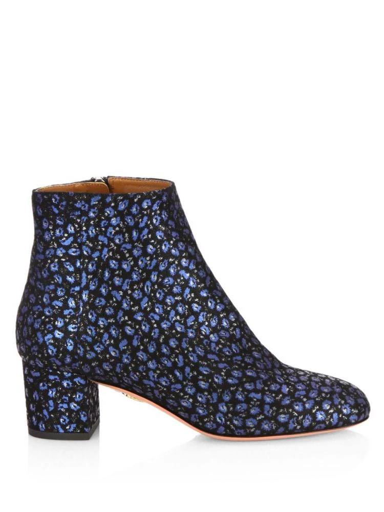 商品Aquazzura|Brooklyn Floral-Print Suede Booties,价格¥2475,第5张图片详细描述