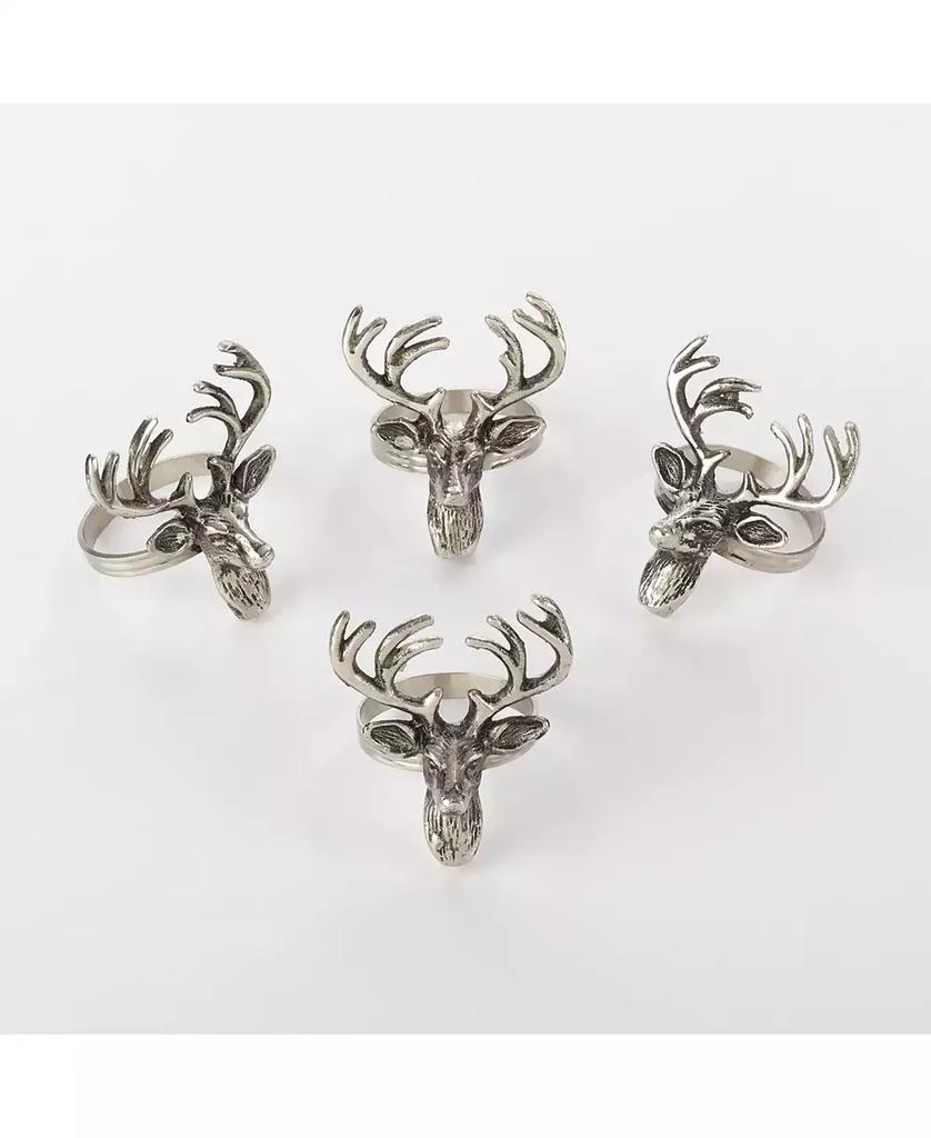商品Saro Lifestyle|Reindeer Design Napkin Ring, Set of 4,价格¥169,第4张图片详细描述