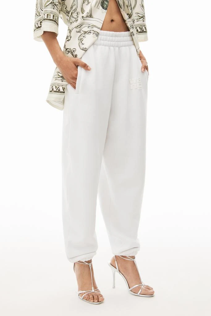 商品Alexander Wang|PUFF LOGO SWEATPANT IN STRUCTURED TERRY,价格¥2232,第4张图片详细描述