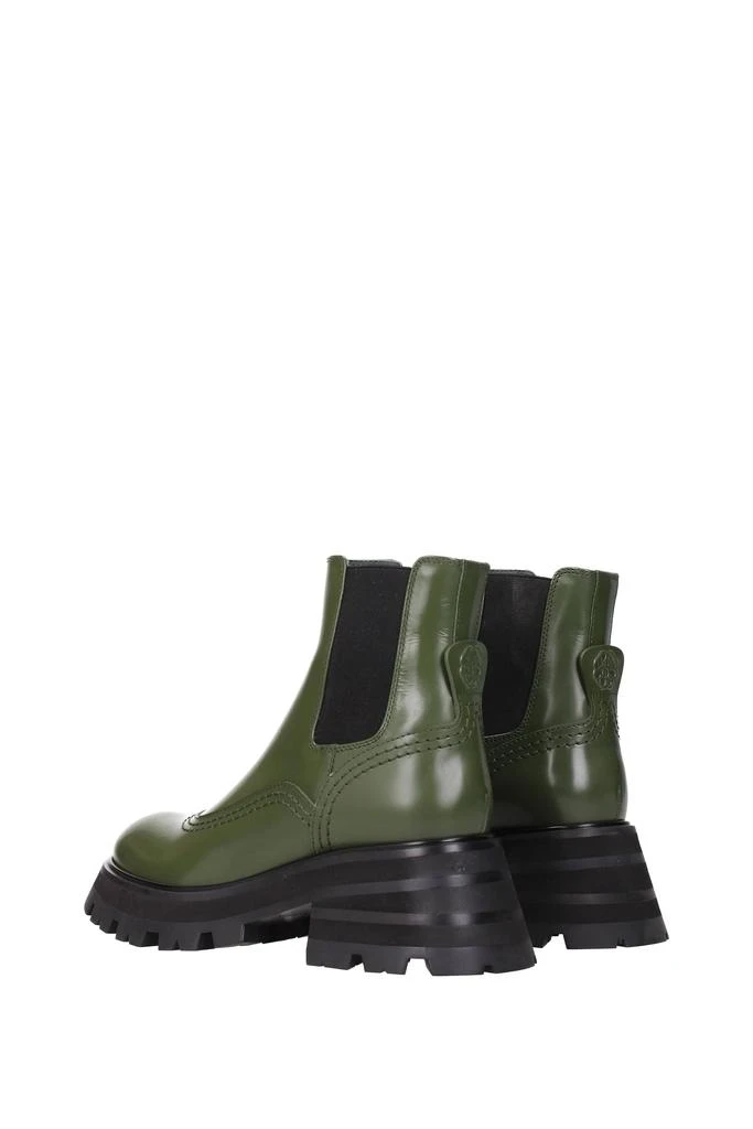 商品Alexander McQueen|Ankle Boot Leather Green khaki,价格¥2583,第4张图片详细描述