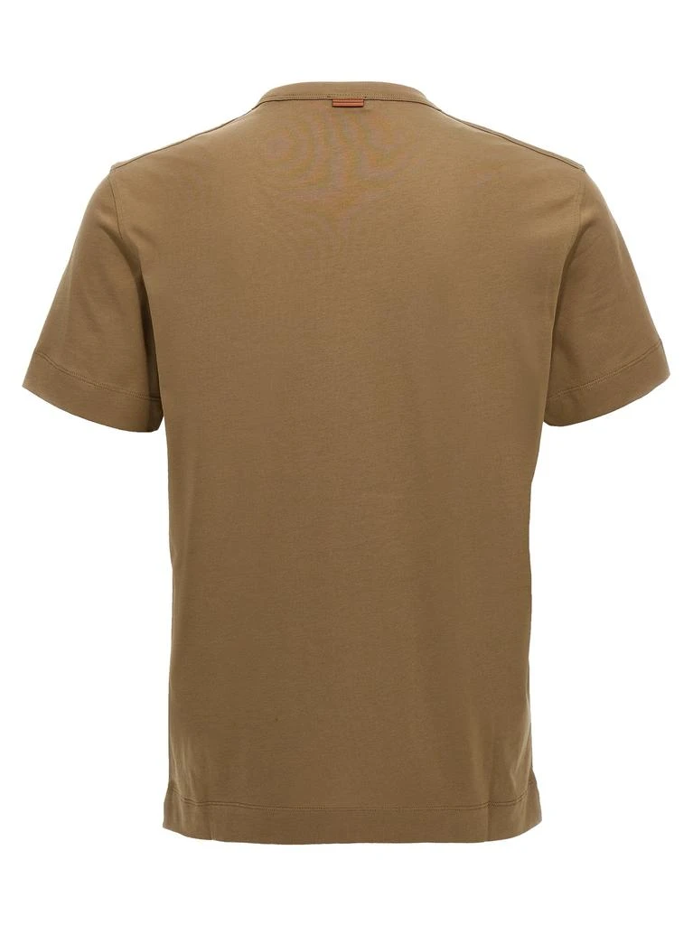 商品Zegna|Logo Embroidery T-Shirt Green,价格¥1684,第2张图片详细描述