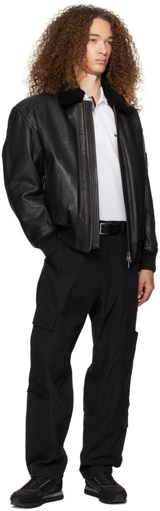 商品Hugo Boss|Black Zip Leather Jacket,价格¥5269,第4张图片详细描述