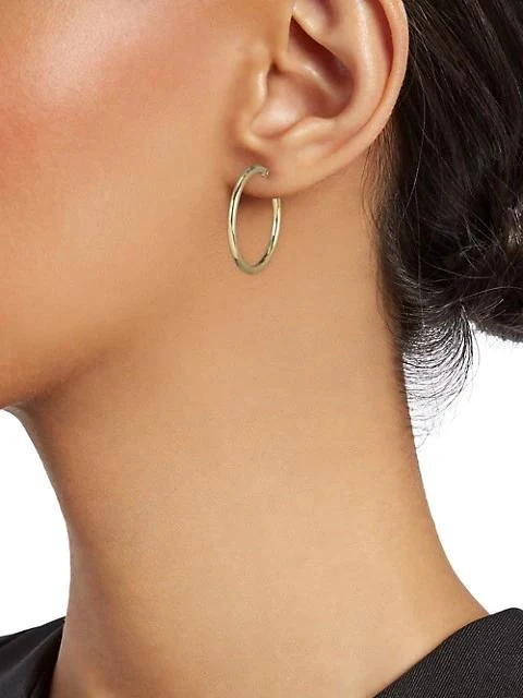 商品Roberto Coin|18K Yellow Gold Hoop Earrings/25MM,价格¥5745,第2张图片详细描述
