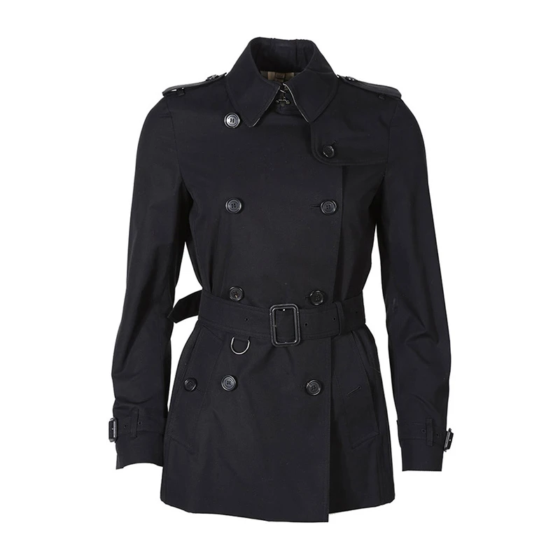 商品[国内直发] Burberry|BURBERRY 黑色女士风衣 3897367,价格¥7735,第1张图片