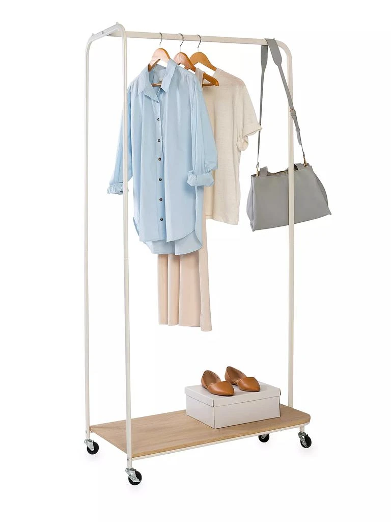 商品Honey Can Do|Rolling Clothes Rack With Shoe Shelf,价格¥526,第3张图片详细描述