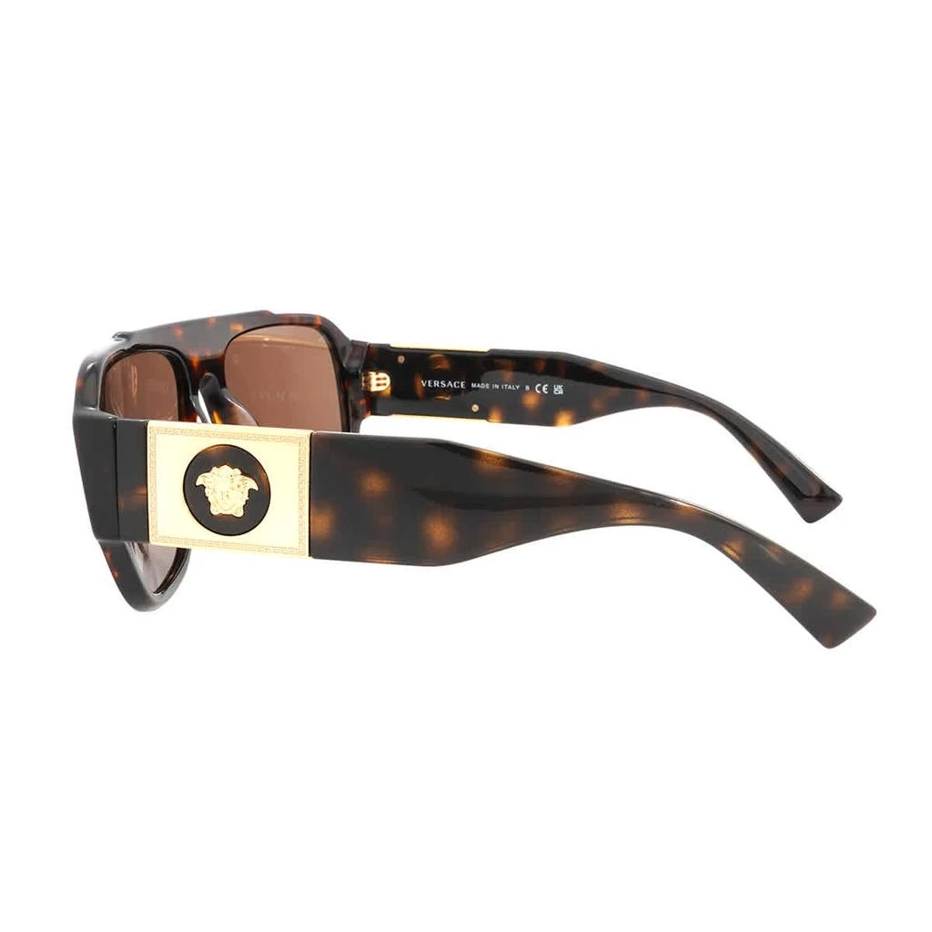 商品Versace|Dark Brown Pilot Men's Sunglasses VE4436U 108/73 57,价格¥750,第3张图片详细描述