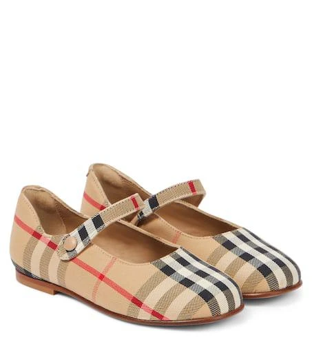 商品Burberry|Burberry Check Mary Jane flats,价格¥3018,第1张图片