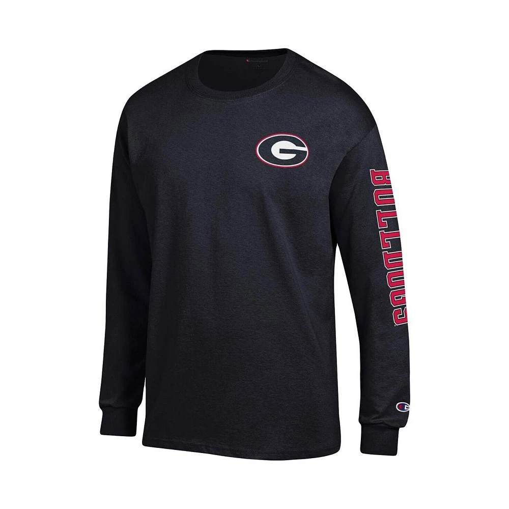 商品CHAMPION|Men's Black Georgia Bulldogs Team Stack Long Sleeve T-shirt,价格¥214,第2张图片详细描述