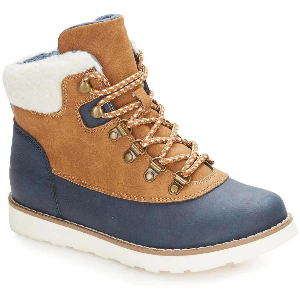 商品Eddie Bauer|Eddie Bauer Womens Lassen Peak Mid Faux Leather Faux Fur Ankle Boots,价格¥300,第1张图片