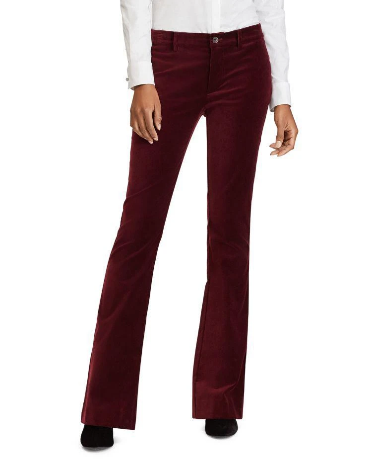 商品Ralph Lauren|Lauren Ralph Lauren Velvet Flare Pants - 100% Exclusive,价格¥292,第1张图片