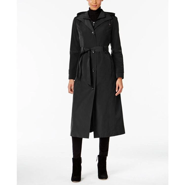 商品London Fog|Hooded Belted Maxi Trench Coat,价格¥1272,第1张图片