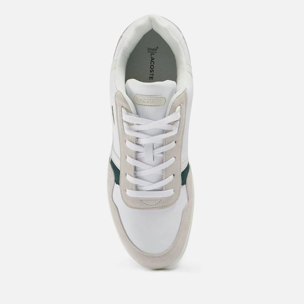 商品Lacoste|Lacoste Men's T-Clip 0120 3 Leather/Suede Court Trainers - Off White/Dark Green,价格¥534,第3张图片详细描述