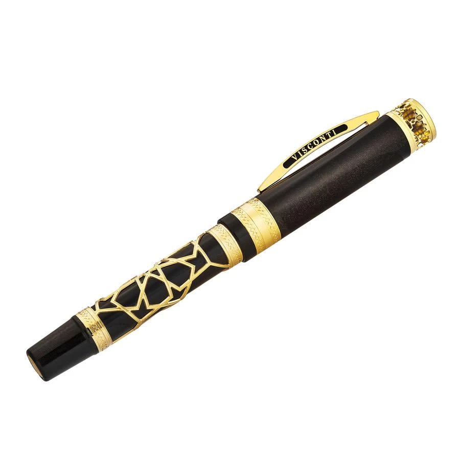 商品Visconti|685AG23 'Extase D'oud' Black/Vermeil 925 Sterling Silver Rollerball Pen,价格¥5199,第1张图片