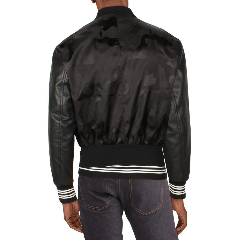 商品Neil Barrett|Neil Barrett Mens Faux Leather Short Bomber Jacket,价格¥1162,第2张图片详细描述