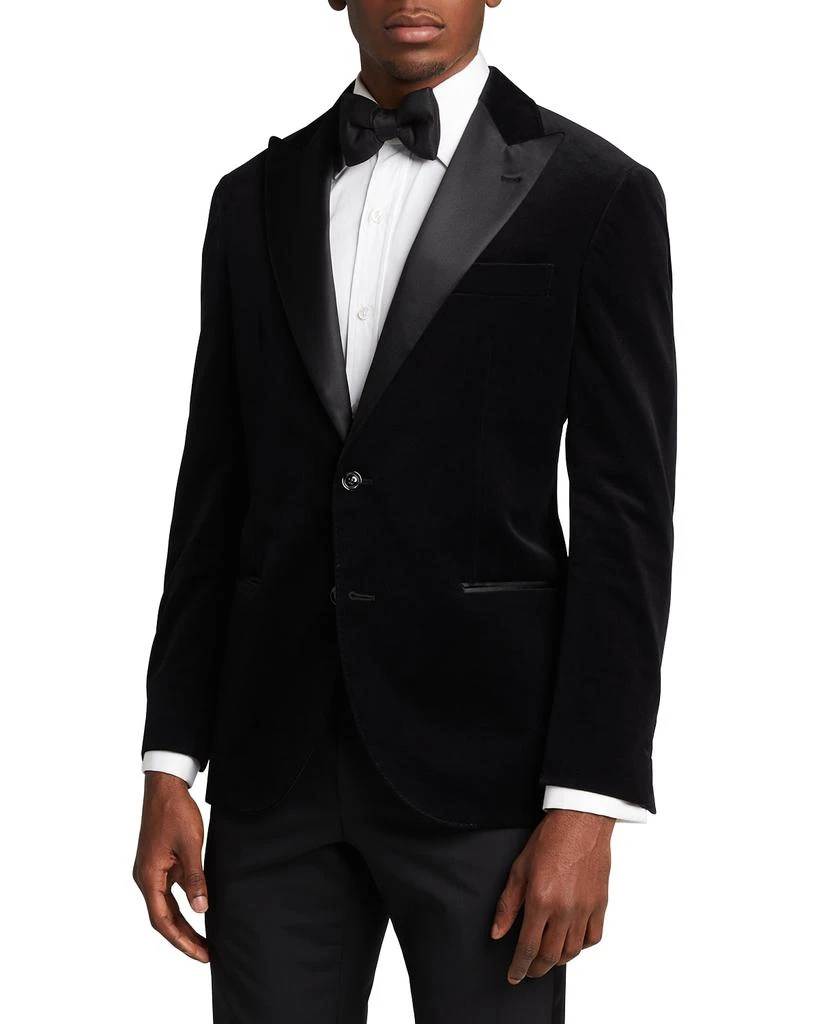 商品Brunello Cucinelli|Men's Giacca Velvet Peak-Lapel Jacket,价格¥28236,第1张图片