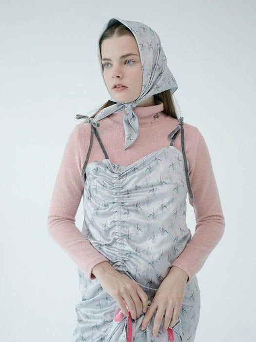 商品LOOM LOOM|Ruched Slip Dress (Flower Line)(Grey),价格¥1088,第1张图片