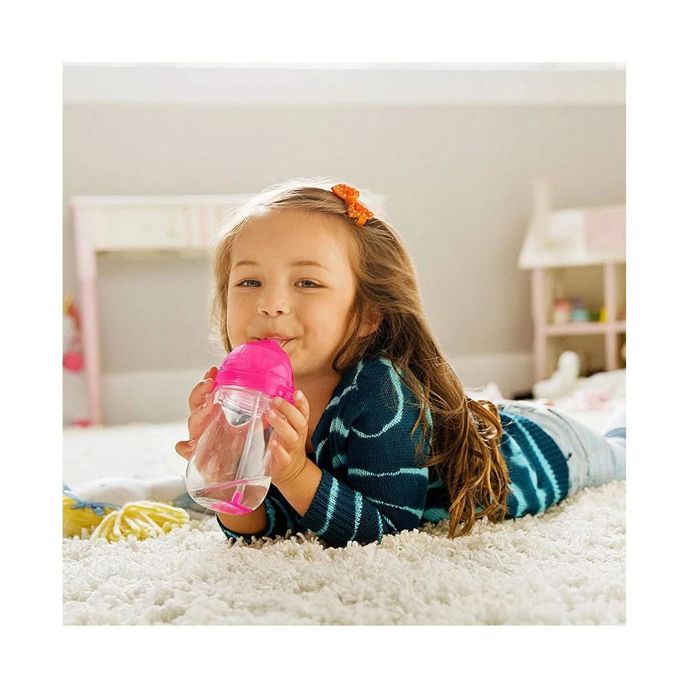 商品Munchkin|Any Angle Click Lock Weighted Straw Trainer Cup, Pink, 10oz,价格¥112,第2张图片详细描述