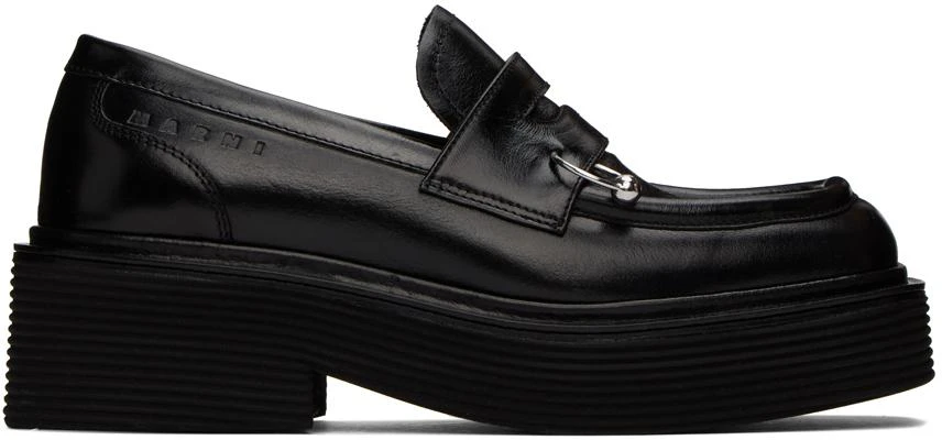 商品Marni|Black Piercing Loafers,价格¥8370,第1张图片
