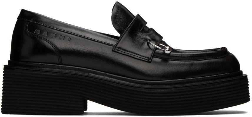 商品Marni|Black Piercing Loafers,价格¥4791,第1张图片