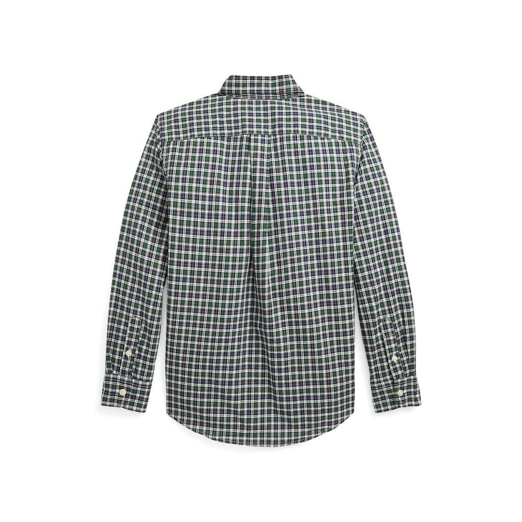 商品Ralph Lauren|Plaid Cotton Poplin Shirt (Big Kids),价格¥269-¥384,第4张图片详细描述