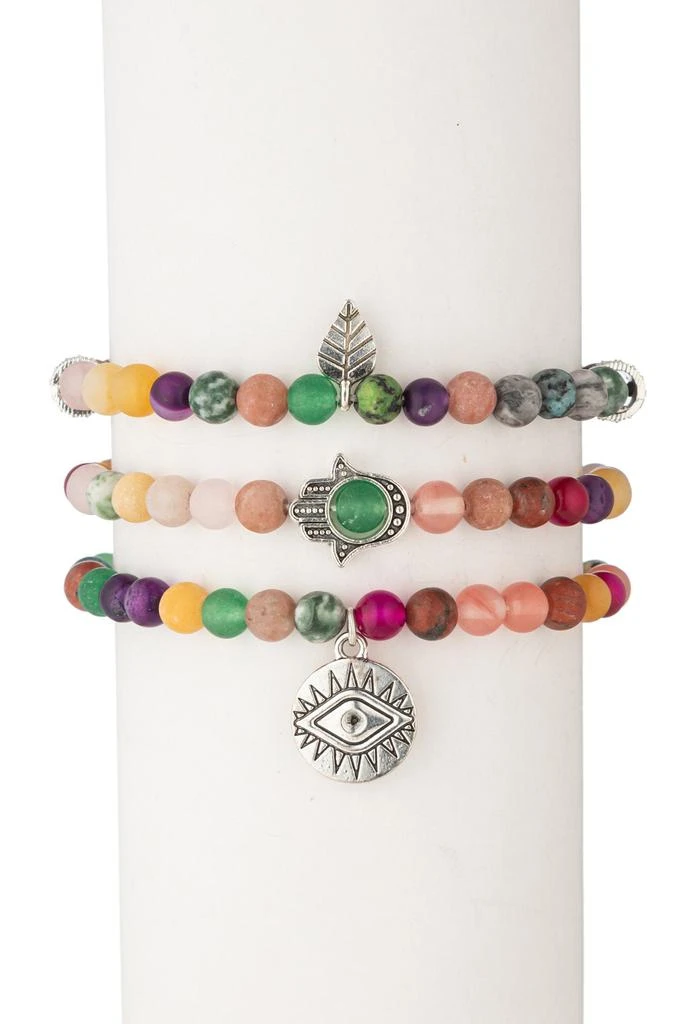 商品Eye Candy LA|Toya Bracelet Set - Rainbow Agate,价格¥256,第1张图片
