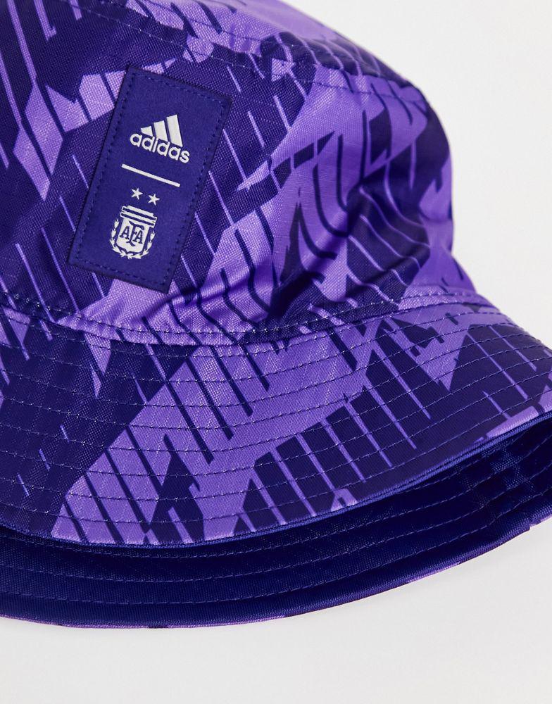 adidas Football Argentina World Cup 2022 printed bucket hat in navy商品第4张图片规格展示