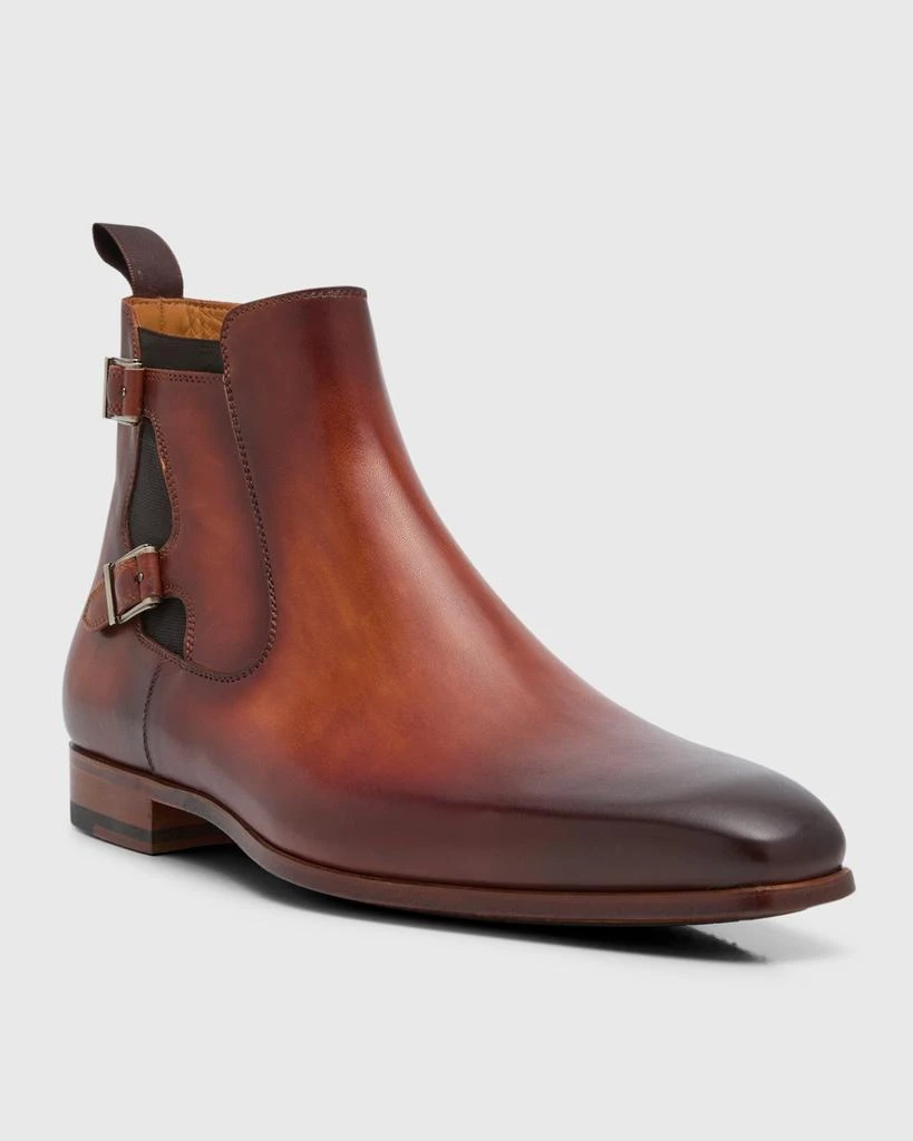 商品Magnanni|Men's Caspe Double-Buckle Chelsea Boots,价格¥2080,第4张图片详细描述