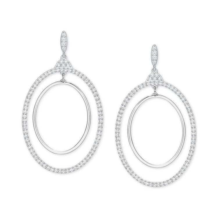 商品Swarovski|Pavé Double Hoop Earrings,价格¥966,第1张图片