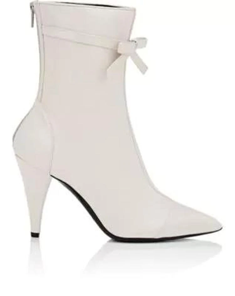 商品PHILOSOPHY di LORENZO SERAFINI|Bow-Embellished Spazzolato Leather Ankle Boots,价格¥3861,第1张图片