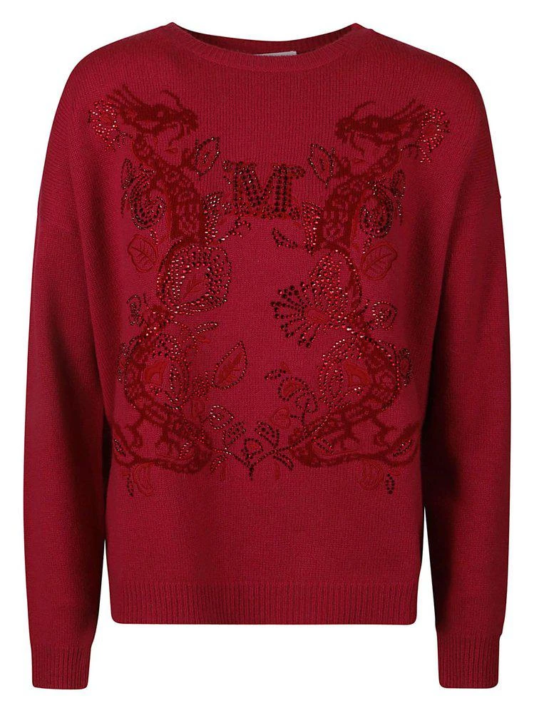 商品Max Mara|Max Mara Logo Embellished Knit Sweater,价格¥4034,第1张图片