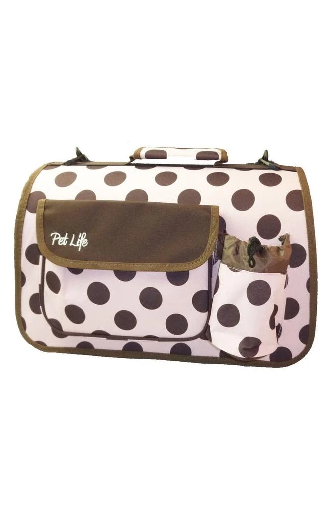 商品PET LIFE|Faux Shealing Lined Folding Zippered Airline-Approved Casual Carrier,价格¥402,第5张图片详细描述