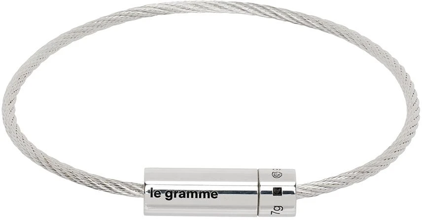 商品Le Gramme|Silver 'Le 7g' Cable Bracelet,价格¥2505,第1张图片
