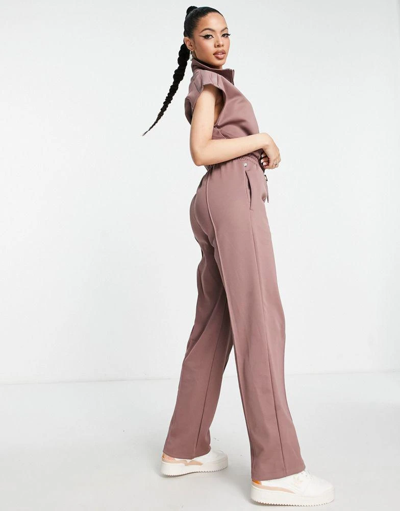 商品Adidas|adidas Originals Contempo chunky striped jumpsuit in mauve,价格¥616,第2张图片详细描述