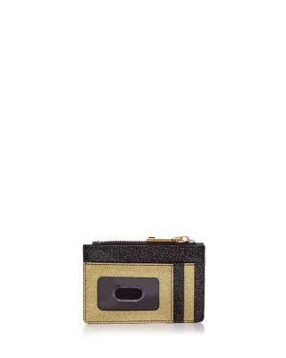 商品Marc Jacobs|Glitter Stripe Top Zip Leather Wallet,价格¥303,第4张图片详细描述