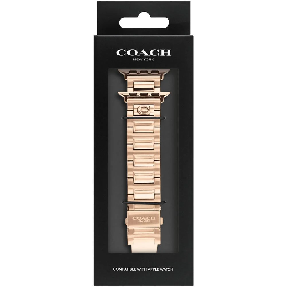 商品Coach|Rose Gold-Tone Bracelet for Apple Watch 42mm, 44mm, 45mm,价格¥859,第2张图片详细描述