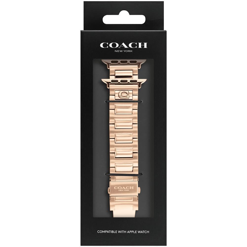 商品Coach|Rose Gold-Tone Bracelet for Apple Watch 42mm, 44mm, 45mm,价格¥1105,第4张图片详细描述